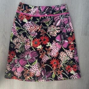 Lilly Pulitzer Floral Women's Skirt - Pink and Black